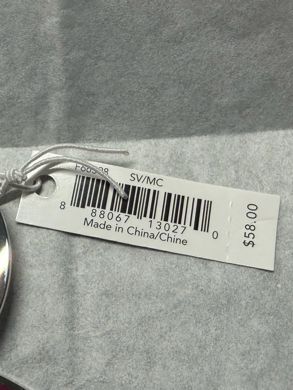 NWT COACH Heart Mix Keychain Fob, Silver Maroon Pink F66398 - Picture 3 of 3